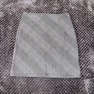 NEW Emory Park Mini Skirt Gray & Plaid bodycon pencil size small